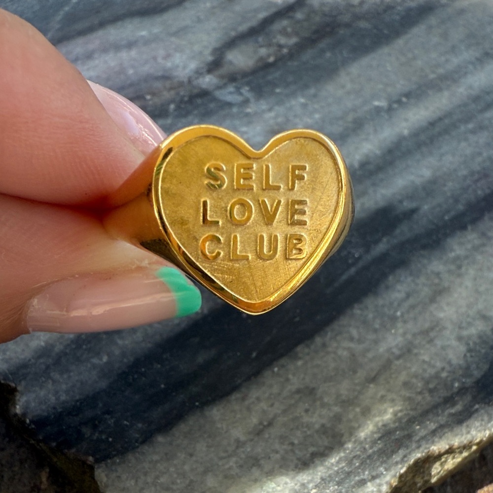 Self Love Club Heart Shaped Ring - Picture 1 of 11